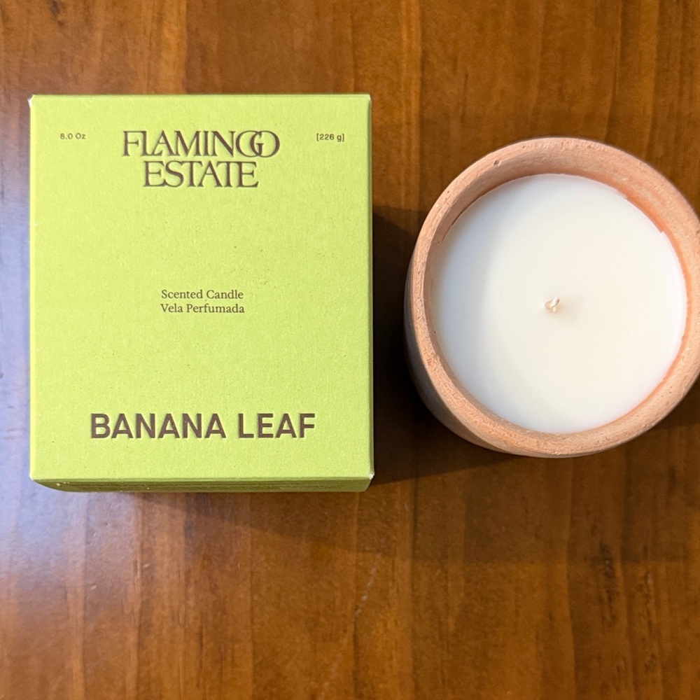 Flamingo Estate Banana Leaf Scented Candle Exclusive from the Feb 26 Mexico Box
